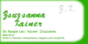 zsuzsanna kainer business card